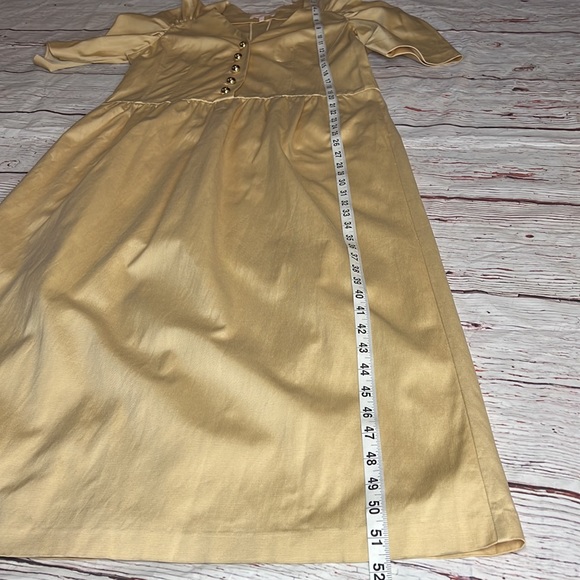 REBECCA TAYLOR Vintage 80’s Inspired Buttercream 1/2 Sleeve Faille Dress - Picture 14 of 16